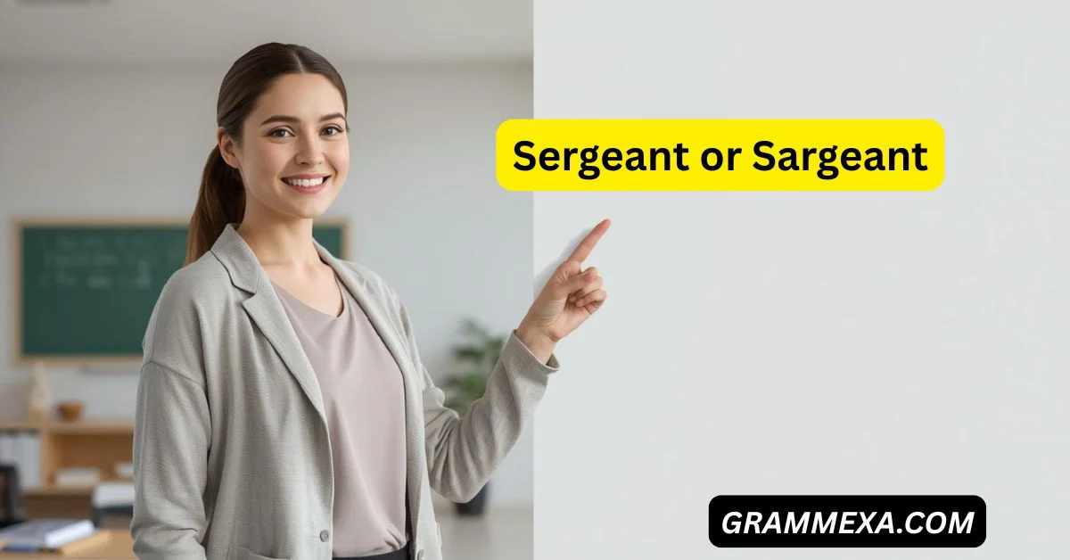 Sergeant or Sargeant