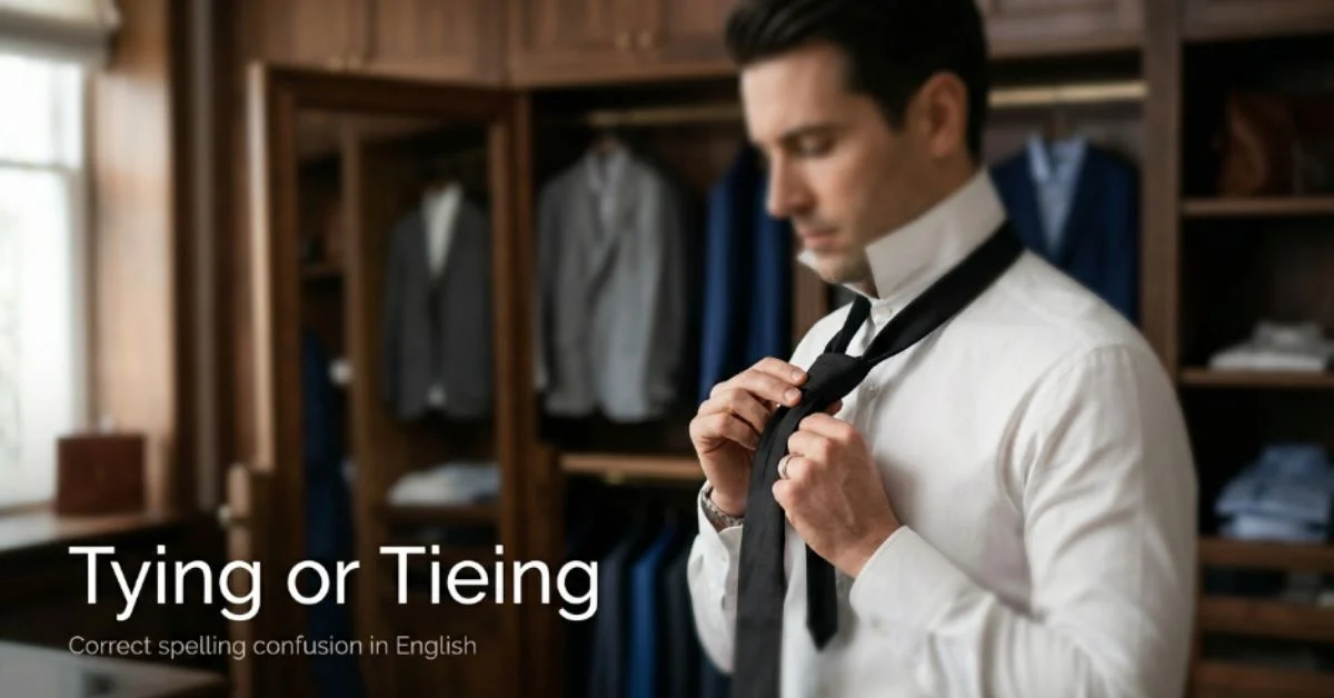 Tying or Tieing