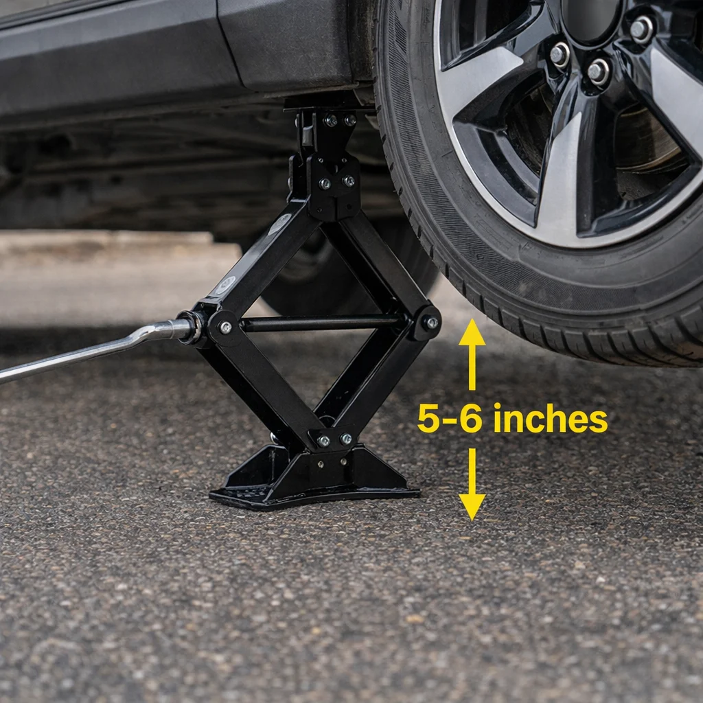  Position the Jack and Lift the Car